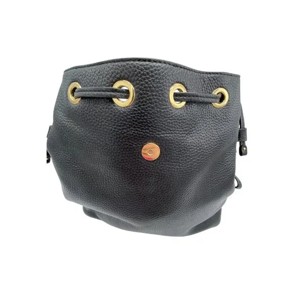 Michael Kors Bedford Black Drawstring Backpack with Gold Hardware - Picture 7 of 12